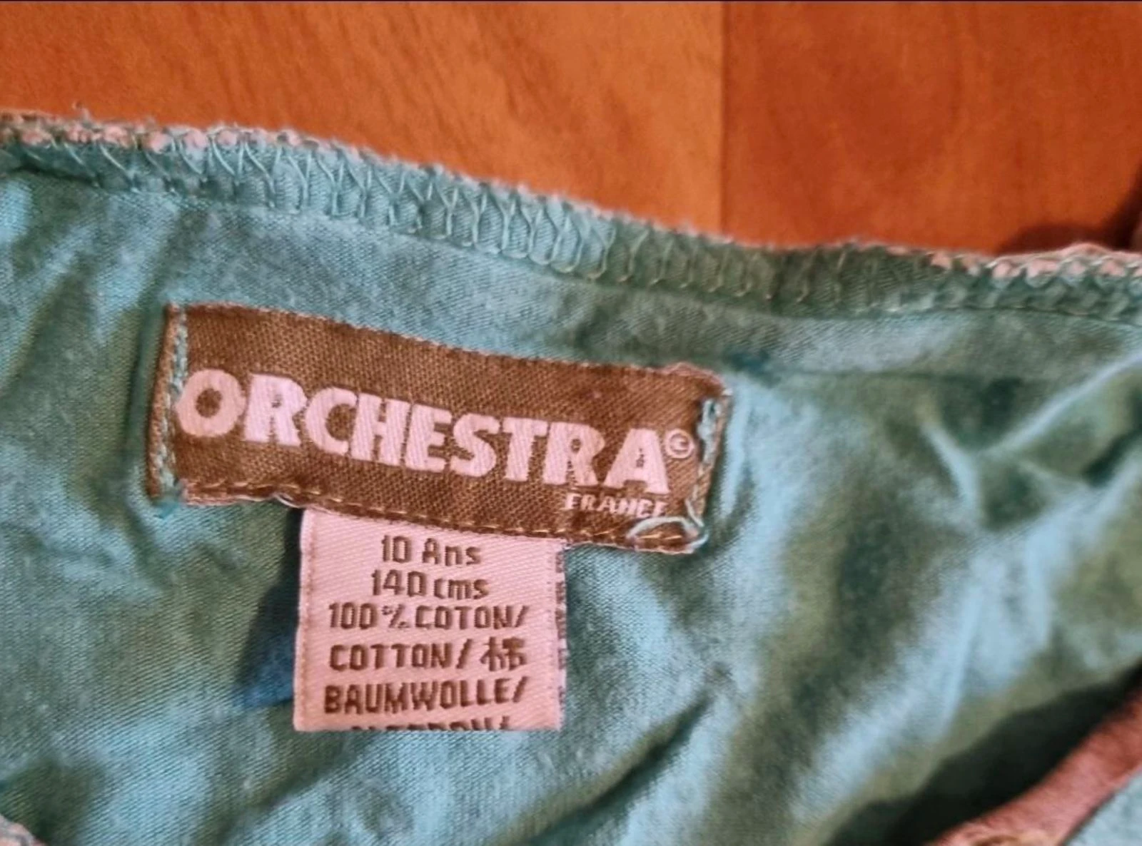tuniek meisje turquoise blauw en bruin Orchestra maat 10 jaar – photo 2